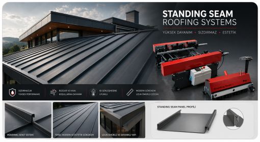  kenetli metal çatı profilleme makinesi standing seam roofing machine